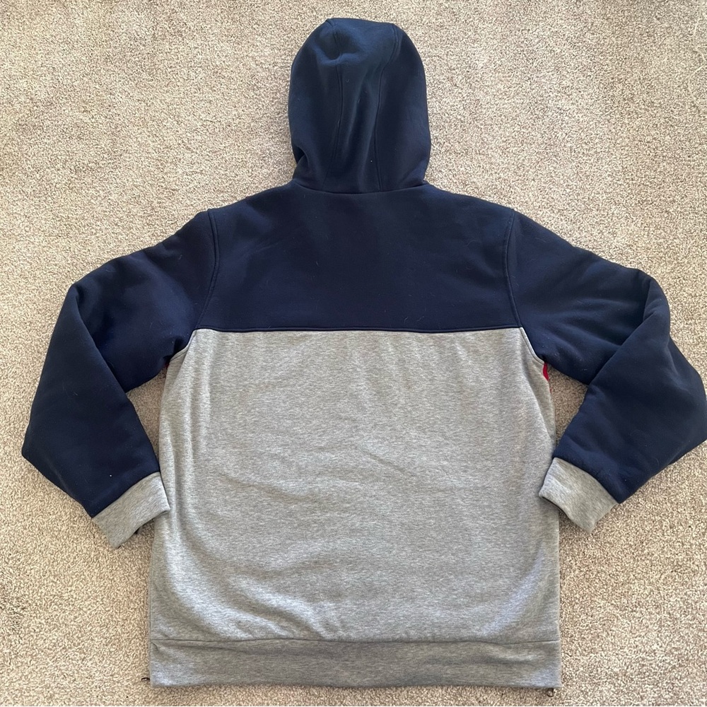 U.S. Polo Assn. Navy and Gray 1/4 Zip Fleece Lined Hoodie - Picture 5 of 8